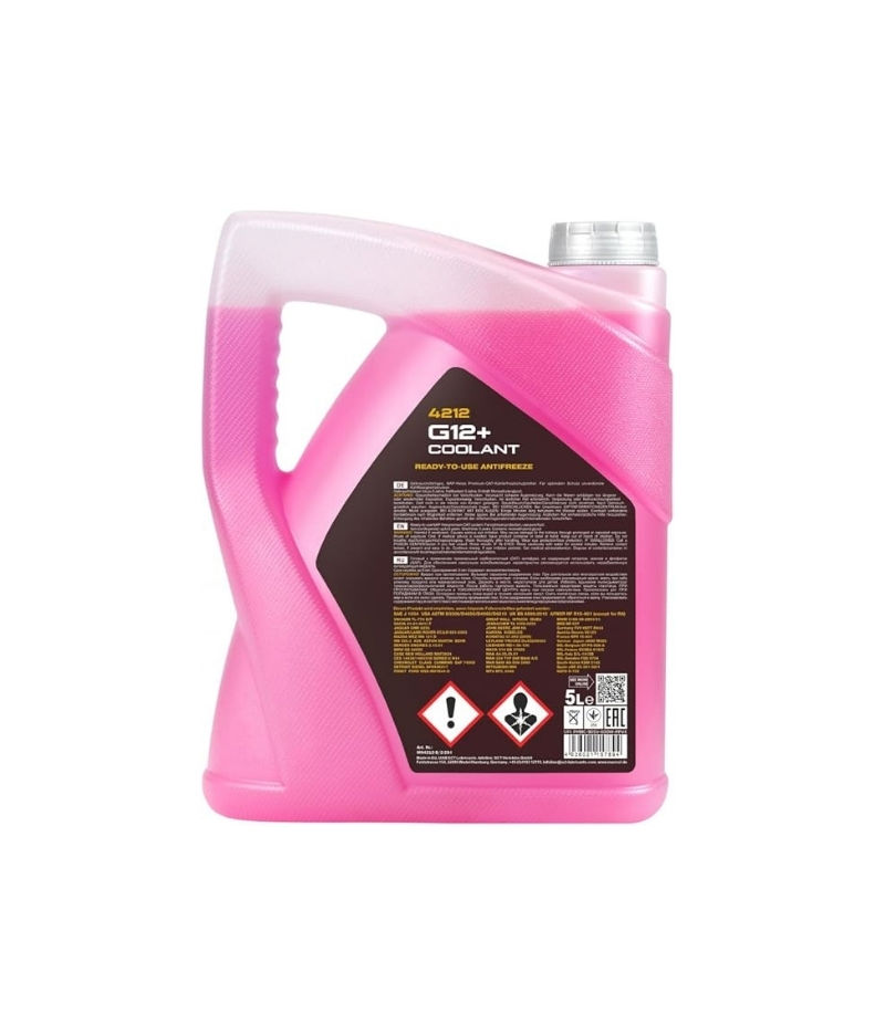MANNOL 5L Coolant Antifreeze G12+ RED Ready Mixed -30°C / +125 German Hi Spec_thumbnail_3