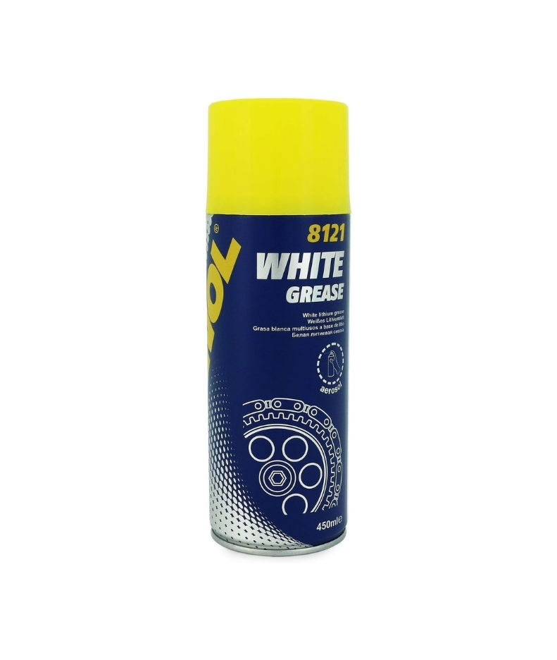 MANNOL 8121 Lubrication White lithium Grease Spray - Germany - 450 ml_thumbnail_0
