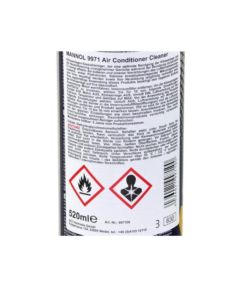 Mannol Germany 9971 - Air Conditioner A/C cleaner Foam - 520 ml_thumbnail_3