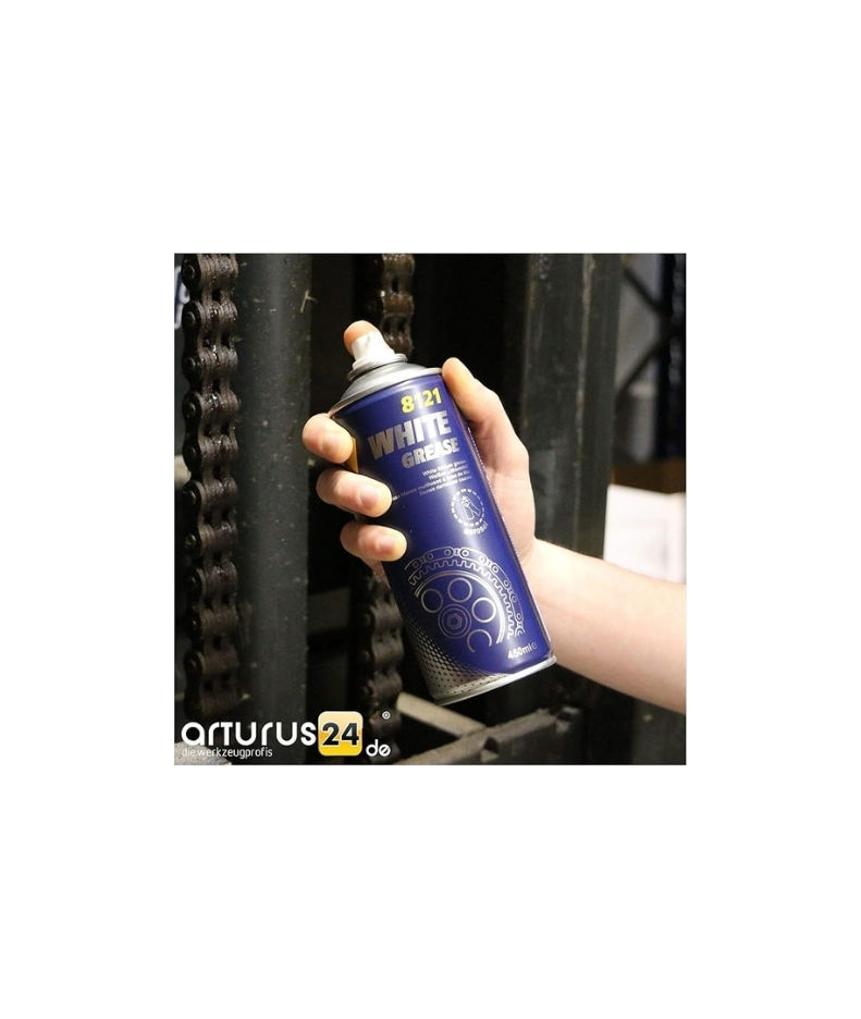 MANNOL 8121 Lubrication White lithium Grease Spray - Germany - 450 ml_thumbnail_3